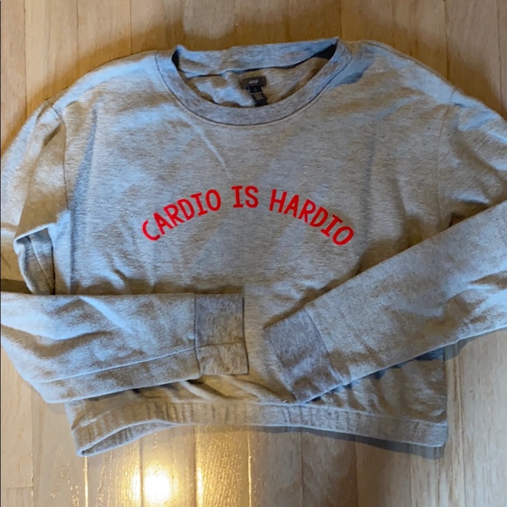 Cropped work out sweatshirt
